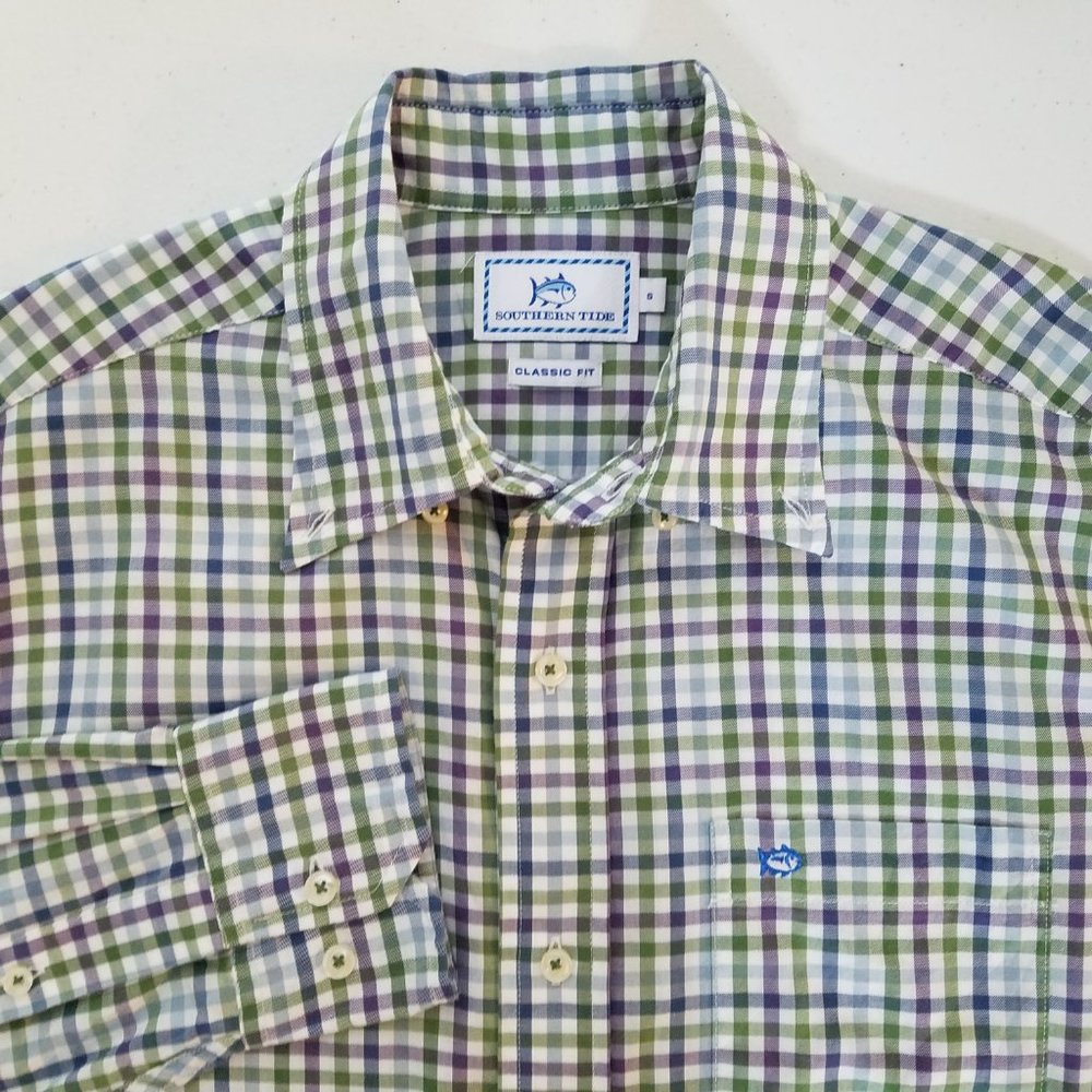 Southern Tide Plaid Button‎ Front Class Fit Shirt
